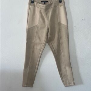 Beige Suede-Style Pants